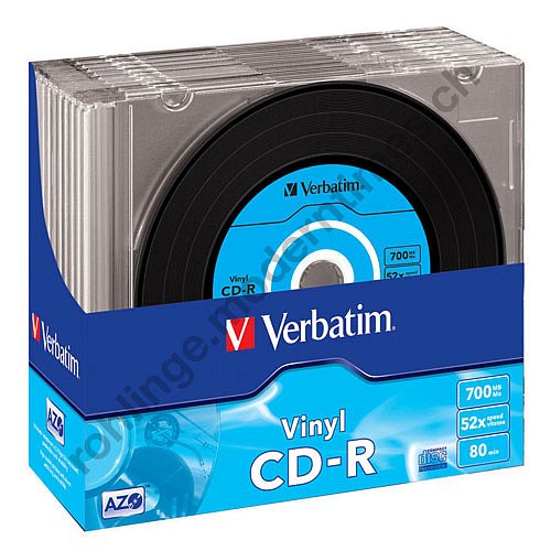 Verbatim CD-R Super AZO 52x 700 MB, Vinyl Optik, Slim Case, 10-er Pack