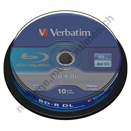 Blu-Ray Disc Verbatim BD-R DL - 50GB 6x - 10er Spindel - Dual Layer